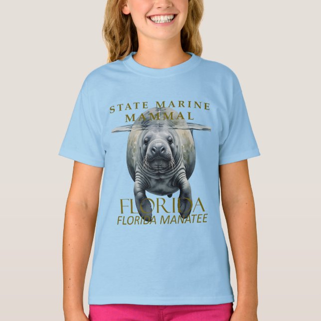 Camiseta Florida Marine Mammal Florida Manatee Design (Frente)