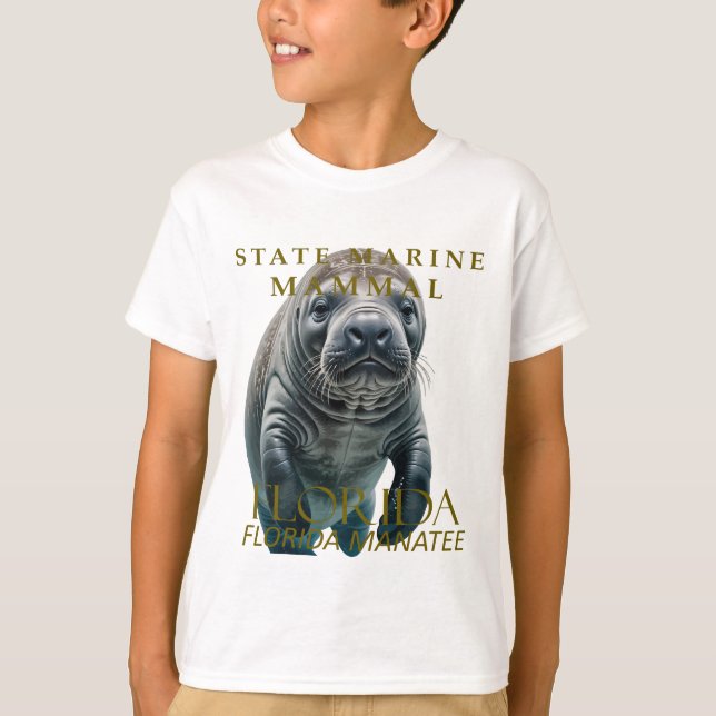 Camiseta Florida Marine Mammal Florida Manatee Design (Frente)