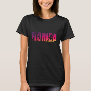 Camiseta Flórida Palm Trees Miami Beach Sunset