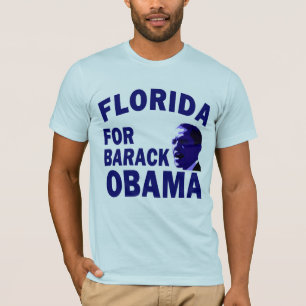 Camiseta Florida para o t-shirt azul do estado de Obama