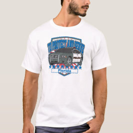 Camiseta Florida para proteger e servir o carro de polícia