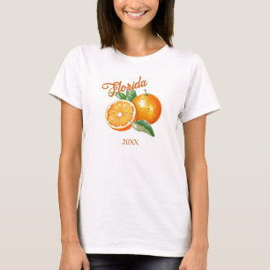 Camiseta Flórida Personalizada Laranja