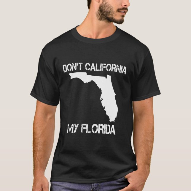 Camiseta Flórida Presente Não California Minha Flórida Engr (Frente)