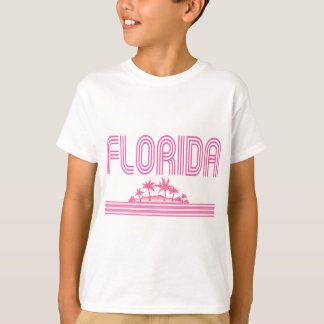 Camiseta Flórida Retro Neon Palm Trees Rosa