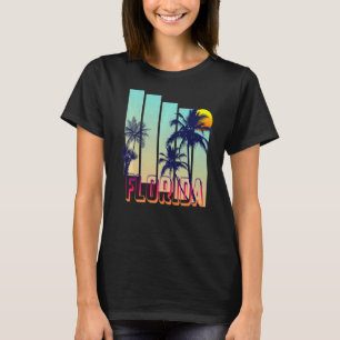 Camiseta Florida Retro Vintage Style Palm Tree Premium