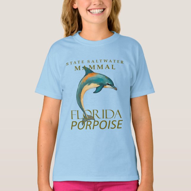 Camiseta Florida Saltwater Mammal Porpoise Design (Frente)