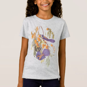 Camiseta Flórida Scrub Jay Audubon Birds em Orange Tree