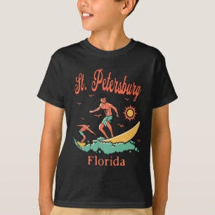 Camiseta Flórida St. Petersburg Fl Surfista Surfando Praia