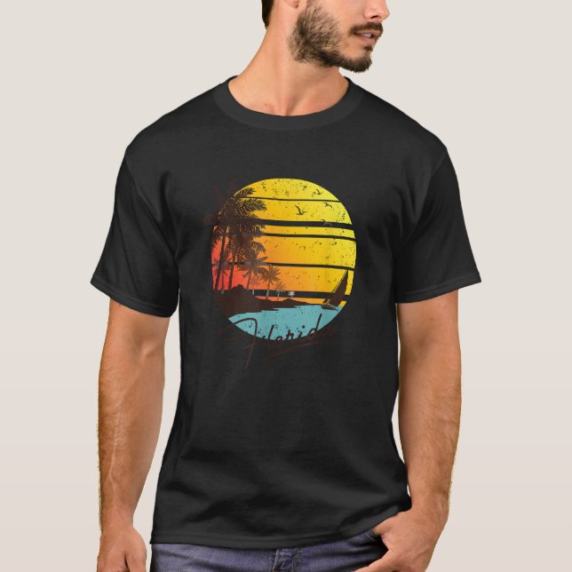 Camiseta Florida Sunshine State Retro Summer Tropical Beach (Frente)