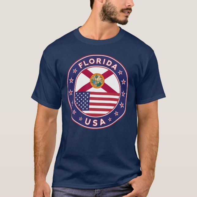 Camiseta Flórida, t-shirt da Flórida, azul (Frente)