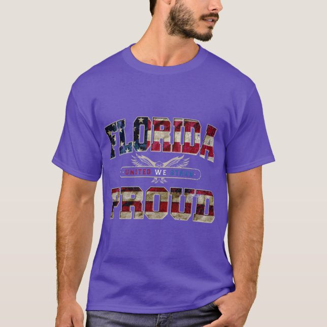 Camiseta Flórida Unida Nós Ficamos Orgulhosos Design Gift I (Frente)