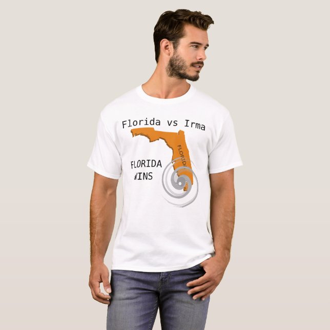 Camiseta Flórida vs Irma, Flórida ganha (Frente Completa)