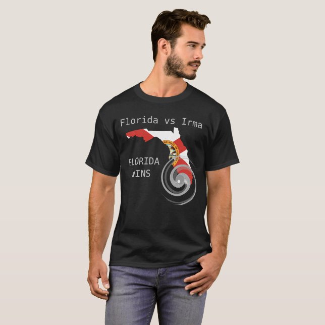 Camiseta Flórida vs Irma, Flórida Vence (Frente Completa)