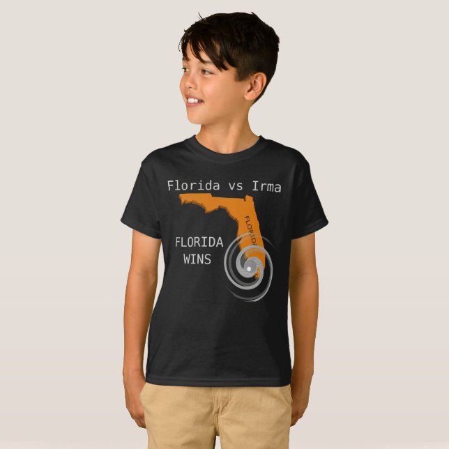 Camiseta Flórida vs Irma, Flórida Vence (Frente Completa)