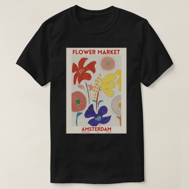 Camiseta Florist Markets Amsterdam Poster (Frente do Design)