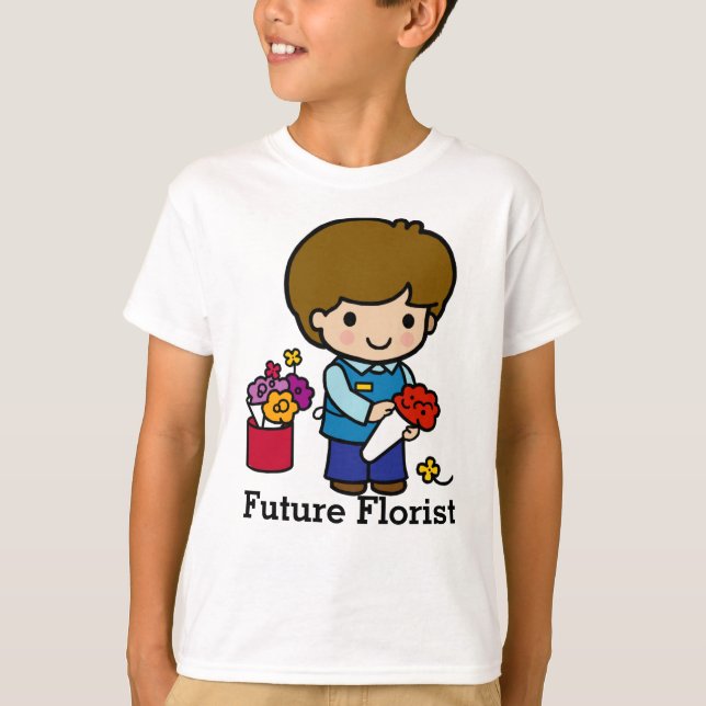 Camiseta Florista com Flores (Frente)