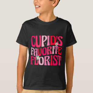Camiseta Florista Favorito do Cupido Divertido Retro Groovy