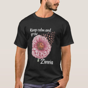 Camiseta Florista Keep Calm Floral Jardineiro Zinnia
