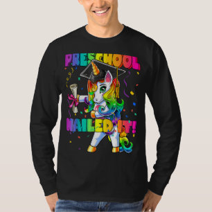 Camiseta Flosing Unicorn - Diploma do Boné de formatura da