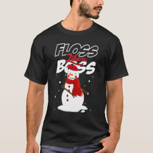 Camiseta Floss Como um Boneco de Neve Boss Flossing Natal 1