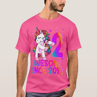 Camiseta Flossing Unicorn 2 Year Old 2Nd Birthday Girl Unic