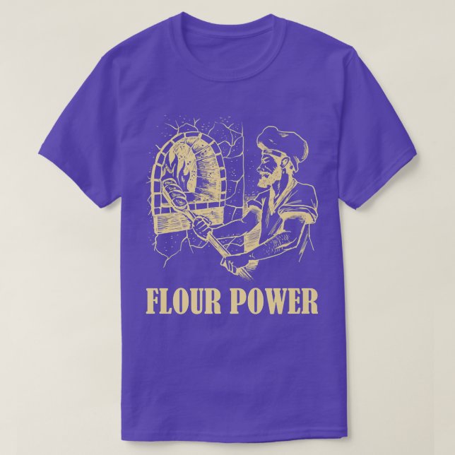 Camiseta Flour power man at work baking bakery men  (Frente do Design)