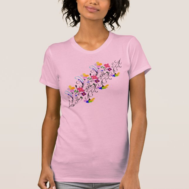 Camiseta Flourish colorido! (Frente)