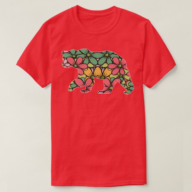 Camiseta Flower Bear Premium 734  (Frente do Design)