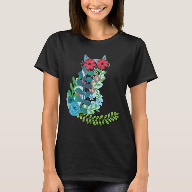 Camiseta Flower cat (Frente)