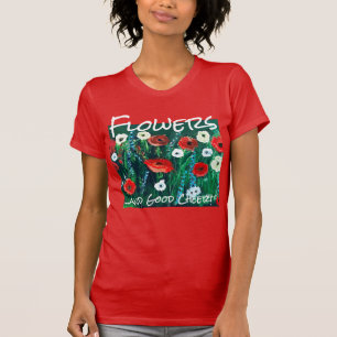 Camiseta Flower Field Acrylic Para Ela. Poppy Field