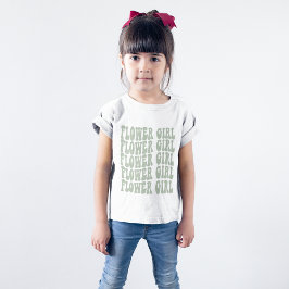 Camiseta Flower Girl Gift Sage Green Matting Festa de Noiva