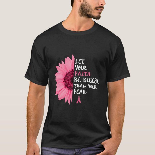 Camiseta Flower K Fita mês de consciência do câncer de mama (Frente)