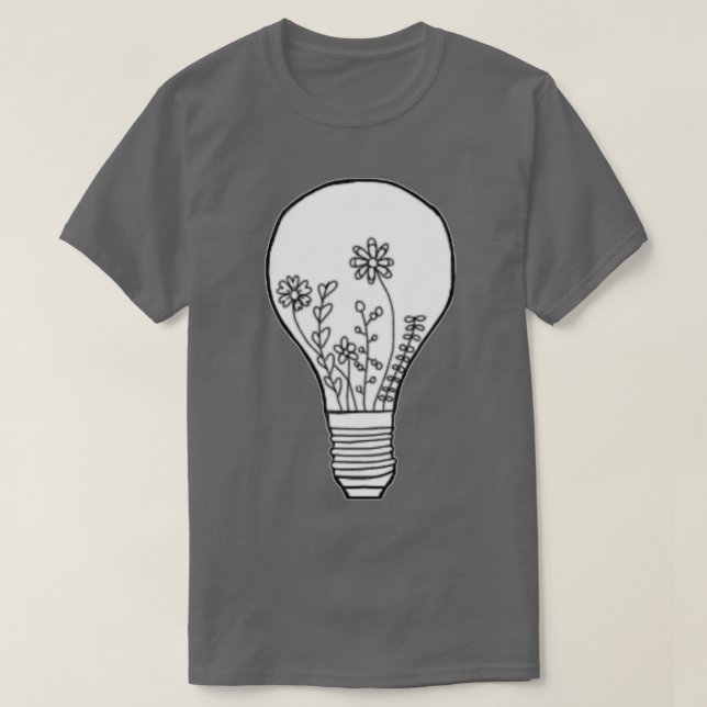 Camiseta Flower Lightbulb (Frente do Design)