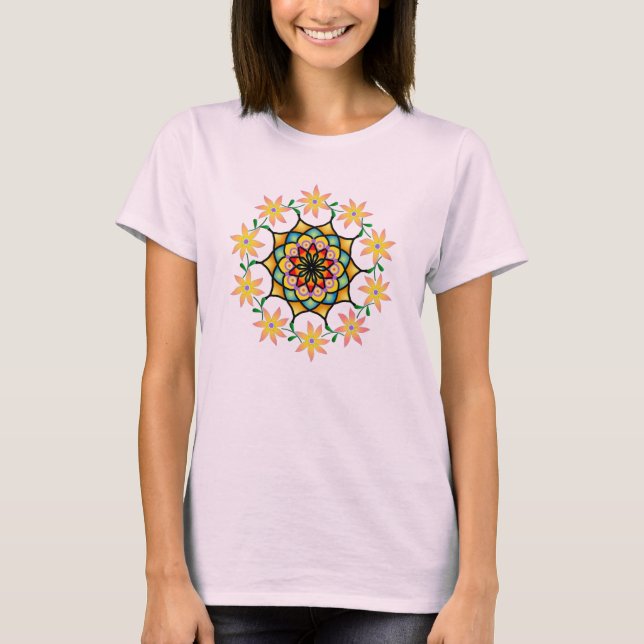 CAMISETA FLOWER MANDALA T-SHIRT (Frente)