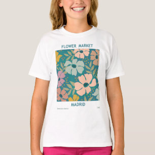 Camiseta Flower Market Madrid Impressão