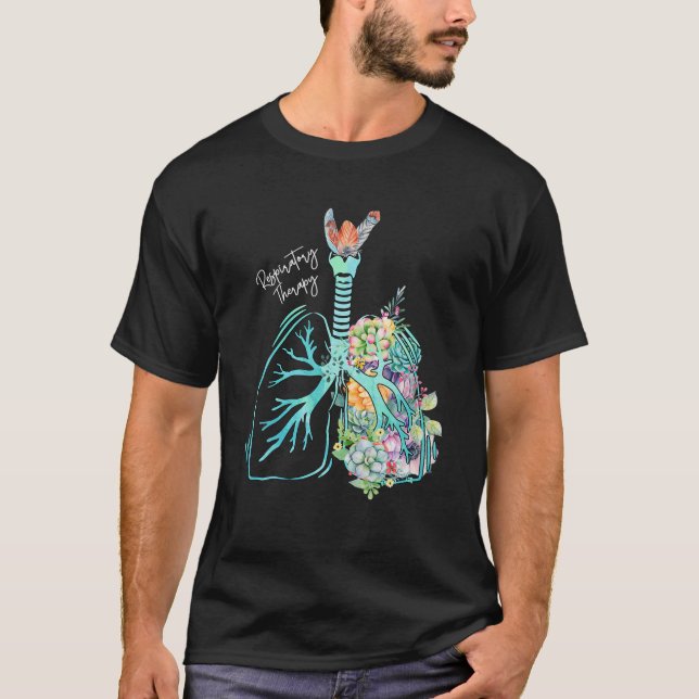 Camiseta Flower Pulmonar Terapêutica Respiratória RT Respir (Frente)