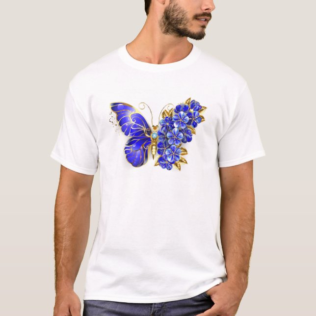 Camiseta Flower Sapphire Butterfly (Frente)