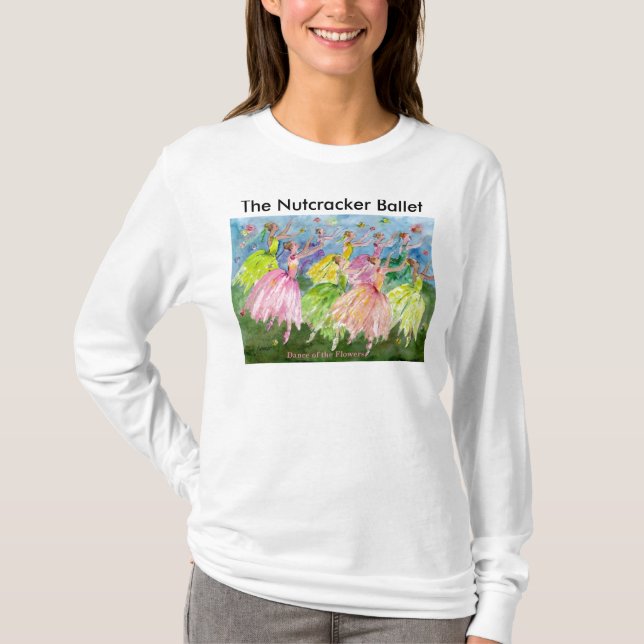 Camiseta flowerdancers., o balé do Nutcracker (Frente)