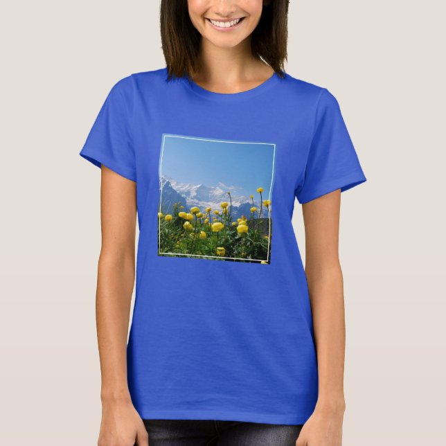 Camiseta Flowers | Eiger Monch Swiss Alps (Frente)