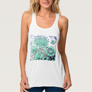 Camiseta Flowy Racerback Gradiente Estampa Seafoam