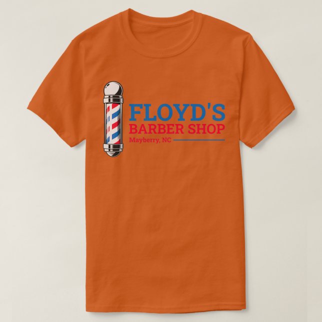 Camiseta Floyds Barber Compra Mayberry North Carolina (Frente do Design)