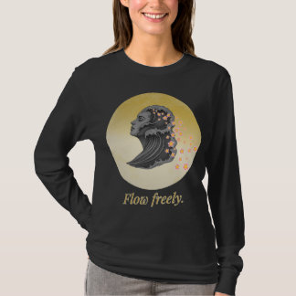 Camiseta Flua Livremente - Arte do Espírito Oceano Zen