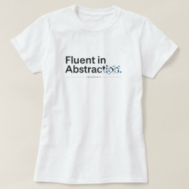 Camiseta Fluente em Design de Codificação Minimalista Abstr
