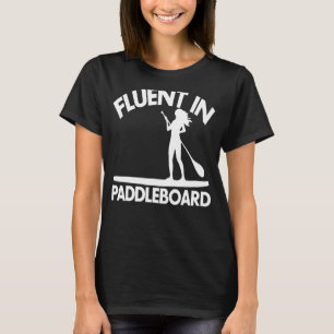 Camiseta Fluente Em Pá Embaraçando Mulheres Paddle Love 1