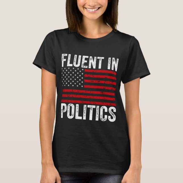 Camiseta Fluente em Política  (Frente)