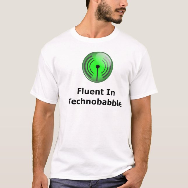 Camiseta Fluente em Technobabble (Frente)