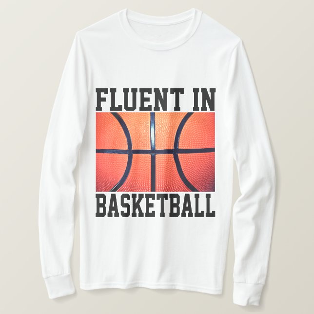 Camiseta Fluente No Basquete Engraçado (Frente do Design)