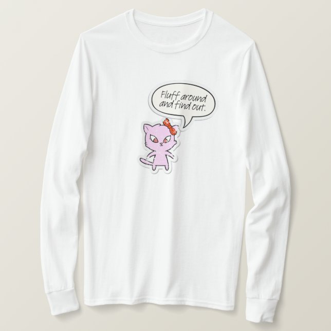 Camiseta Fluff Around e Descubra  (Frente do Design)
