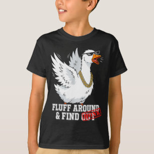 Camiseta Fluff em volta e descubra ganso gângster engraçado