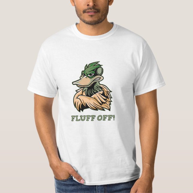 Camiseta Fluff Off Funny Duck t-shirt design (Frente)